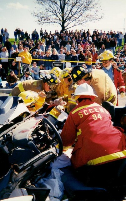 Extrication at Mock Crash, Avon Grove High School, 1998